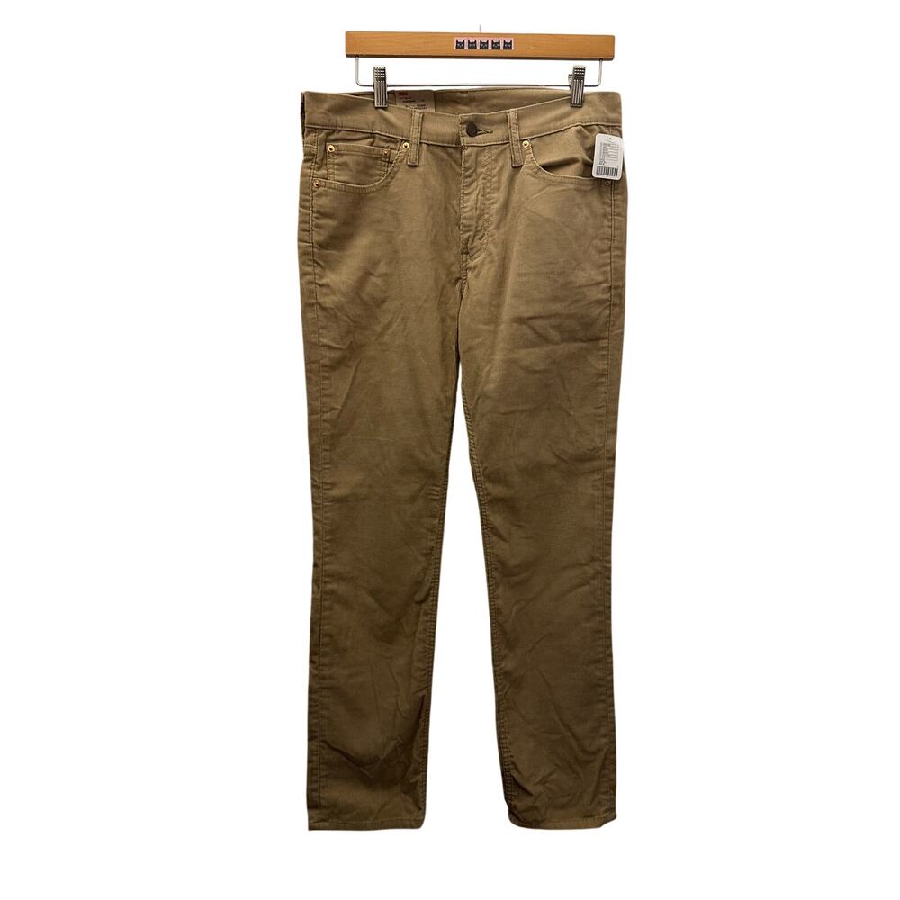 Levi's Womens Khaki Color Corduroy Pants 511 Slim Fit Size 32x32 NWT